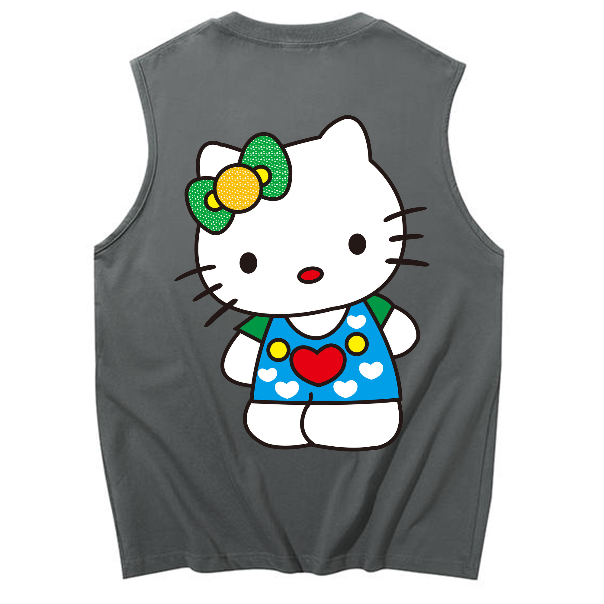 （画像用） Hello Kitty ハローキティ コットン100％タンクトップ（背面プリント）
